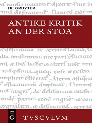 cover image of Antike Kritik an der Stoa